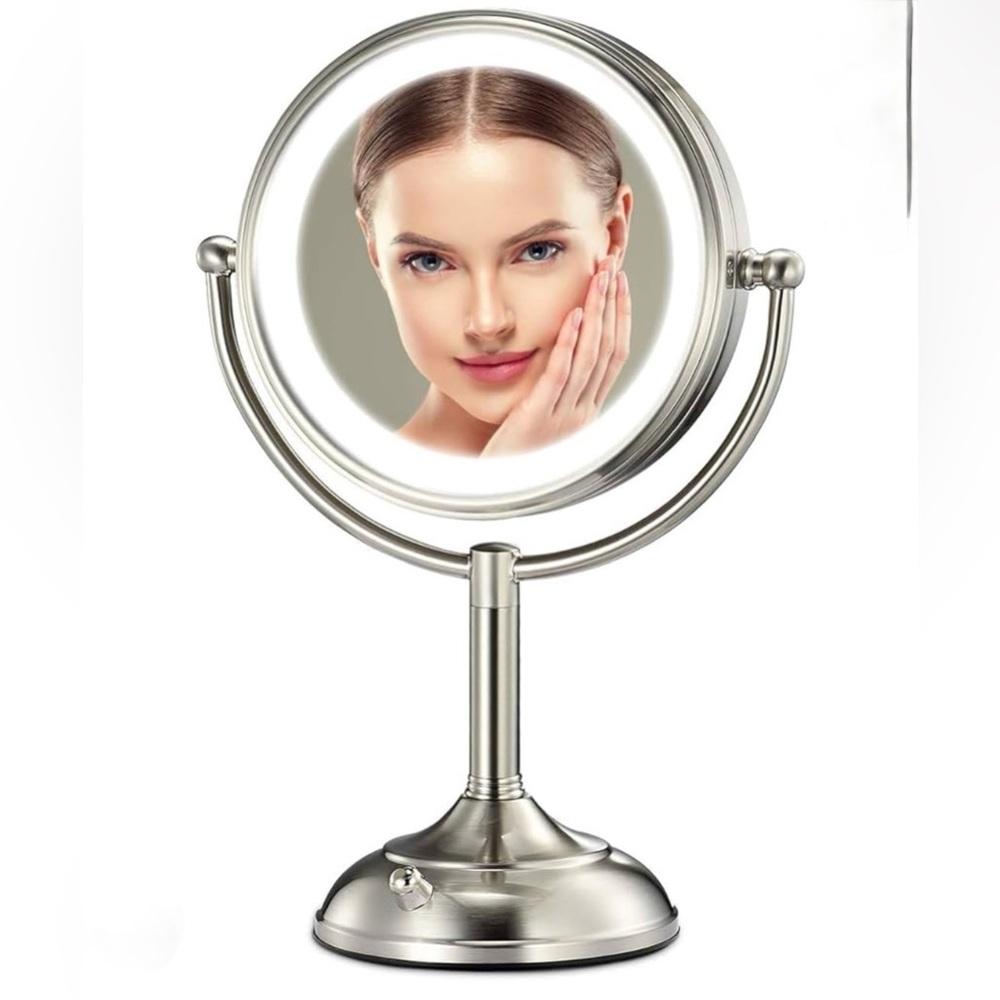 IX/10x double sided mirror for make up perfection with in-built ring light🔥🔥🔥